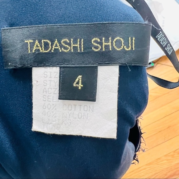 Tadashi Shoji Blue lace dress half sleeve size 4 - Picture 5 of 7